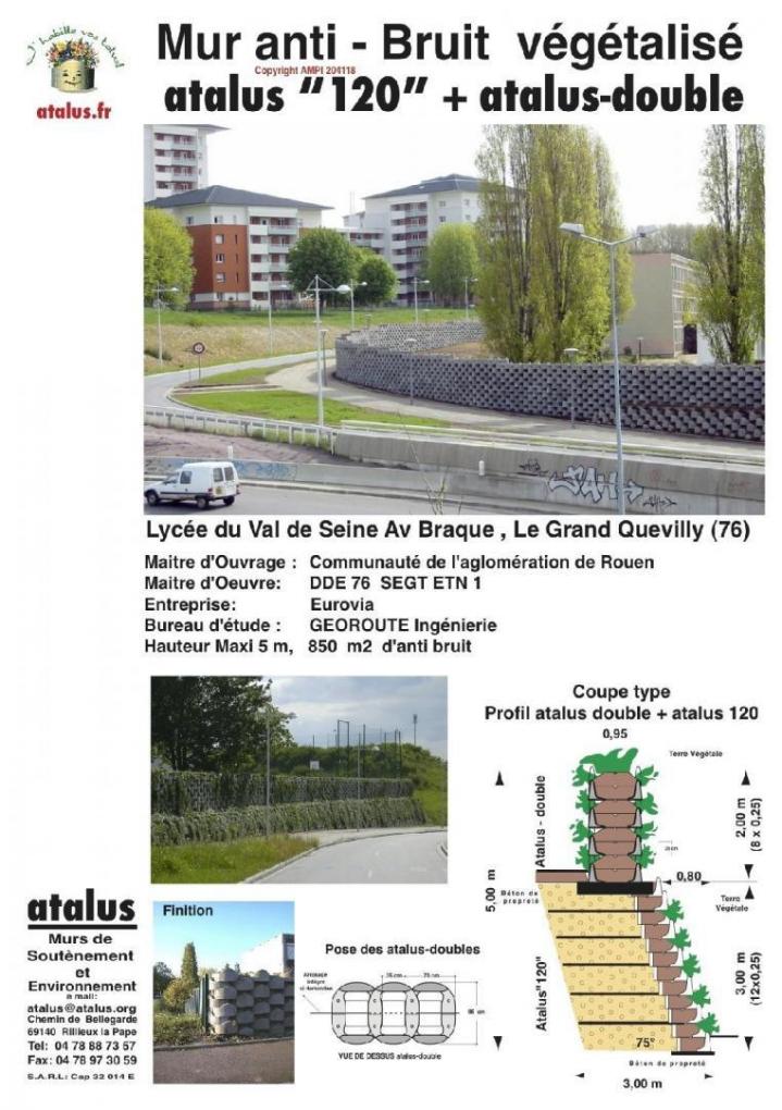 Atalus double pour murs anti-bruit À l'international
